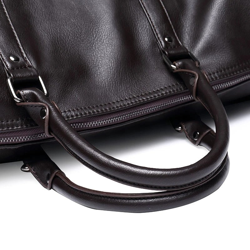 Stylish Leather Men's Bag - Idéal pour les Longs Voyages