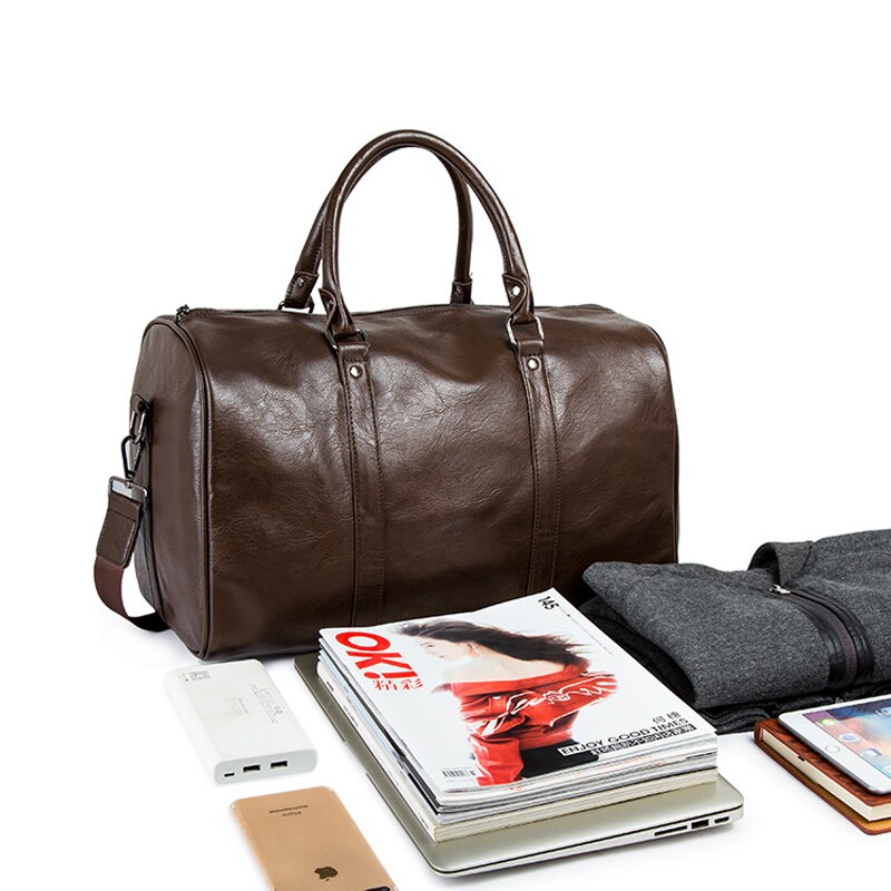 Stylish Leather Men's Bag - Idéal pour les Longs Voyages