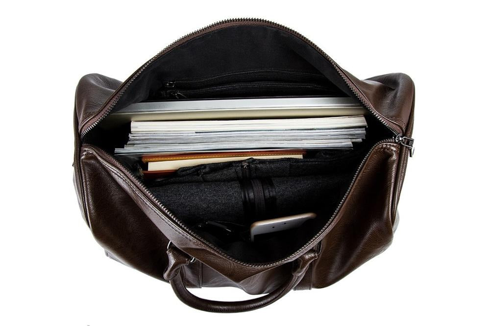 Stylish Leather Men's Bag - Idéal pour les Longs Voyages