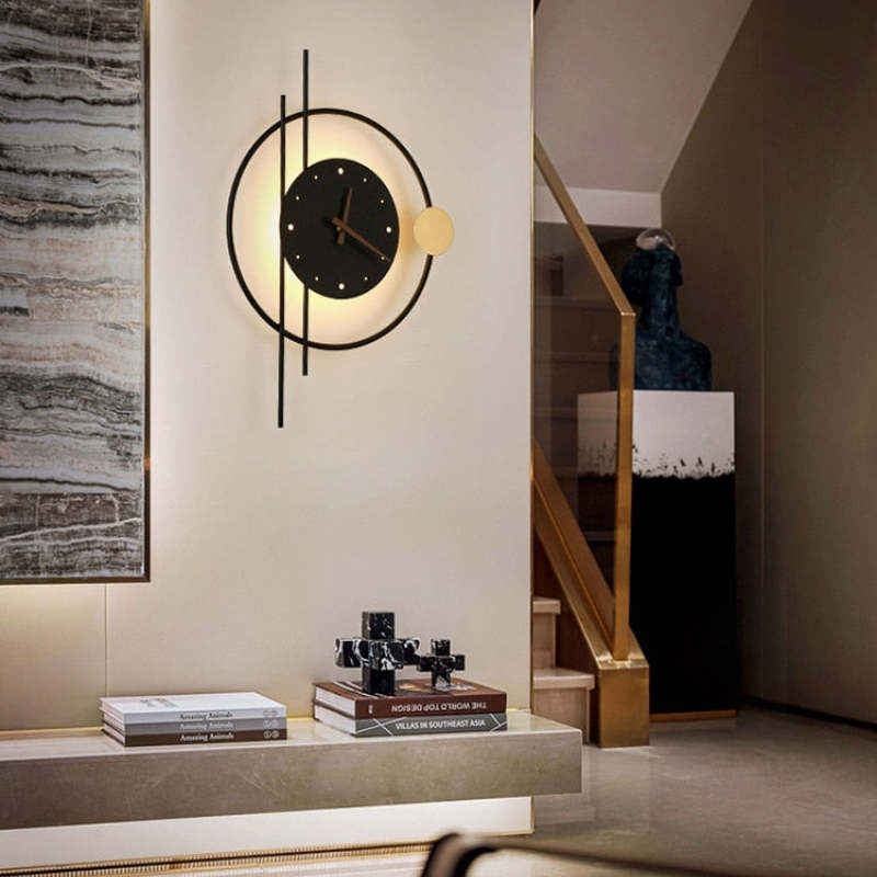 LumiTime - Horloge Mural Chic avec Éclairage LED