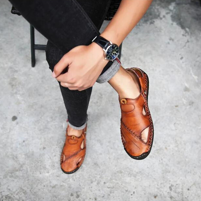 ConfortPlus - Sandales en Cuir Orthopédiques pour un Style Élevé et Durable