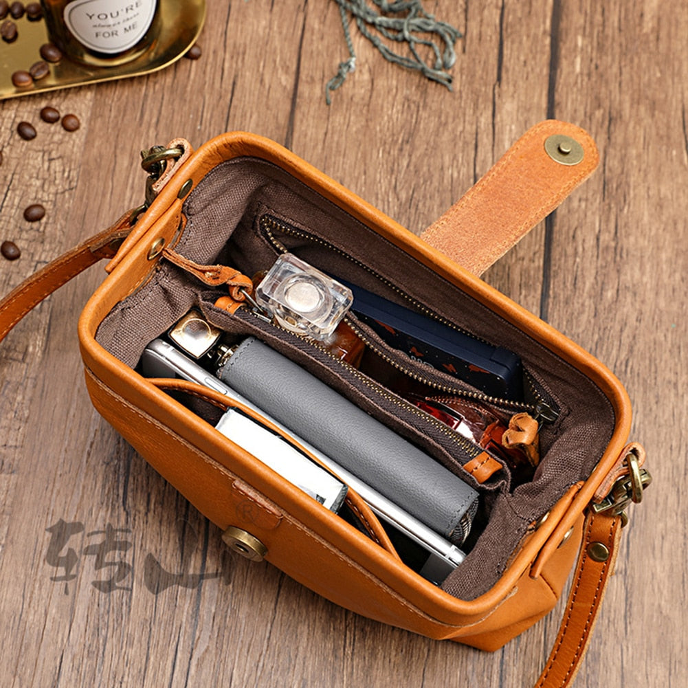 ChicCraft - Sac à Bandoulière en Cuir Premium Édition Artisanale - Élégance Vintage et Pratique