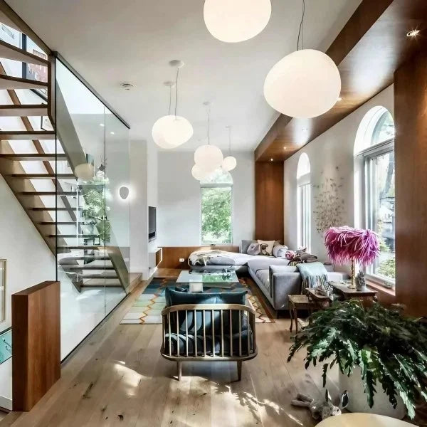 LumièreZen - Suspension en Verre Soufflé pour Une Ambiance Douce