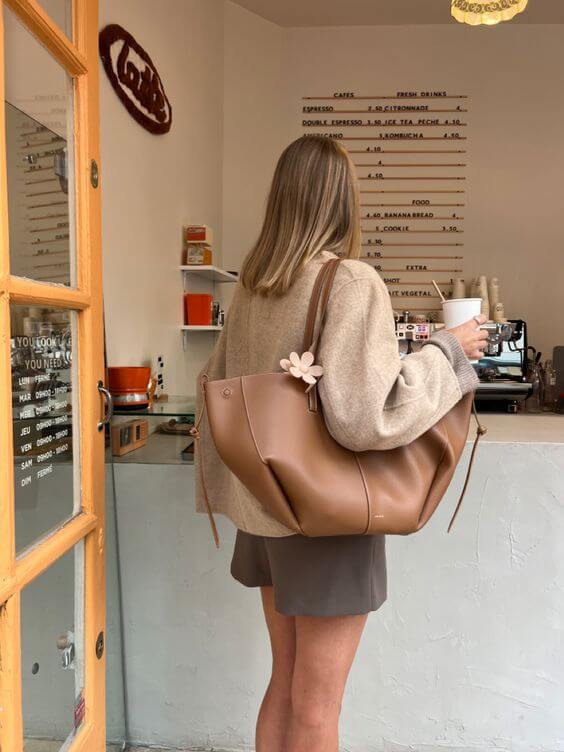 Élégance Chic - Sac à main vintage pour femmes | Grand sac en cuir à épaule