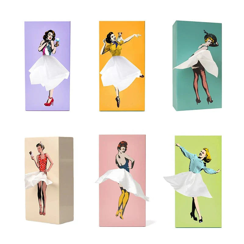 TissuChic - Distributeur de Mouchoirs Vintage avec Effet Flottant Amusant