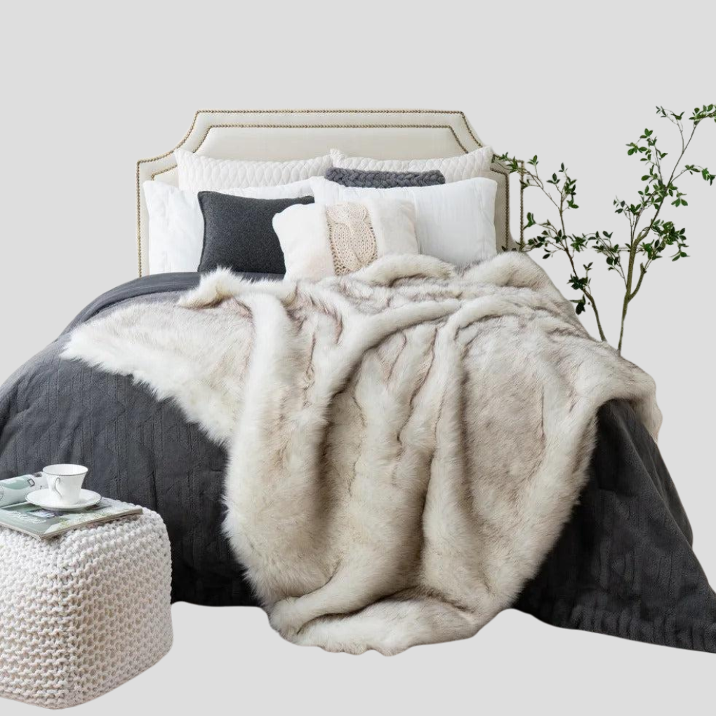 Couverture de luxe en fausse fourrure