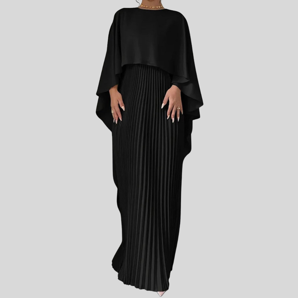 Robe Maxi à Manches Chauve-Souris – Ligne Fluide