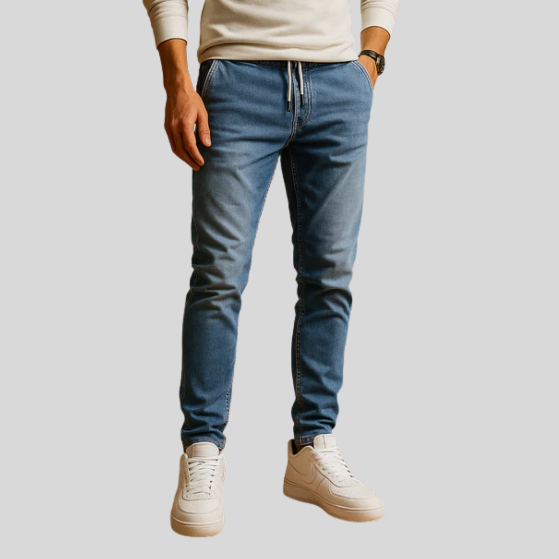 Jean en denim stretch pour homme coupe ajustée