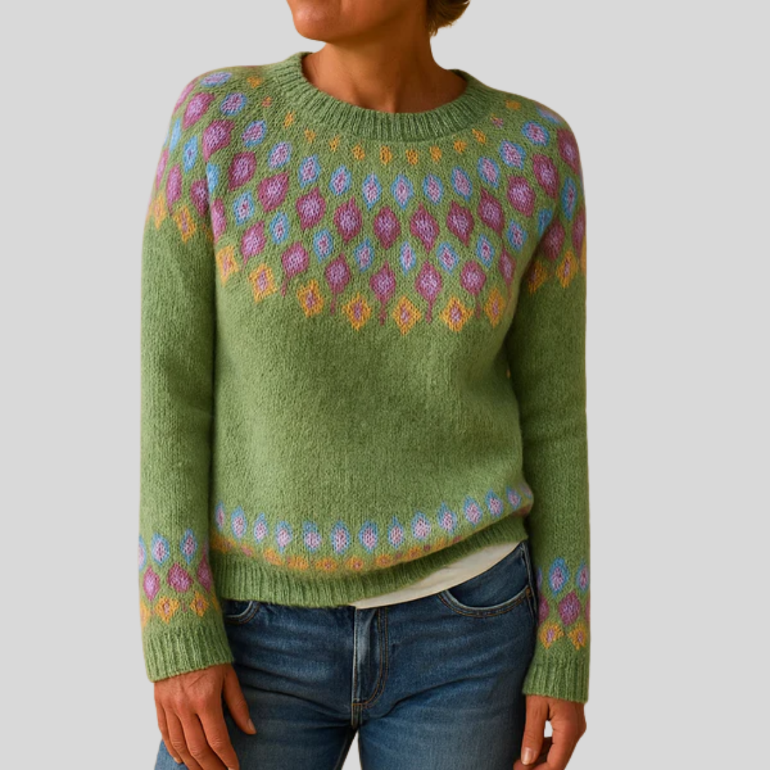 Pull en Laine Imprimé pour Femme