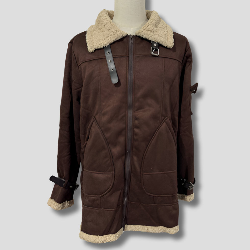 Veste de motard camel pour homme