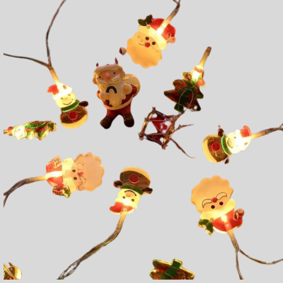 Guirlande de Lumières de Vacances Bonhomme de Neige