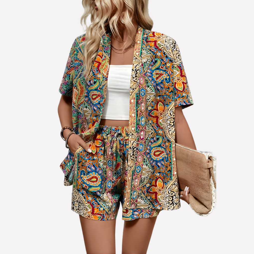 Chemise kimono et short pour femmes