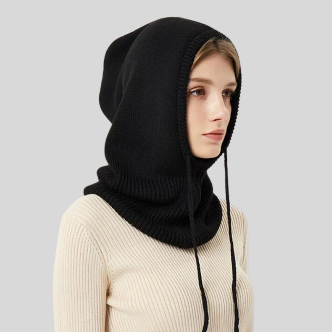 Chaleur de cou à capuche tricotée pour l'hiver