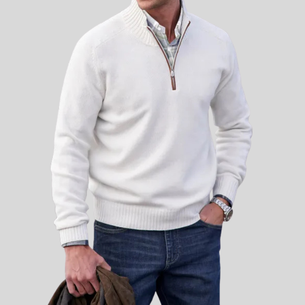 Pull à fermeture éclair pour homme