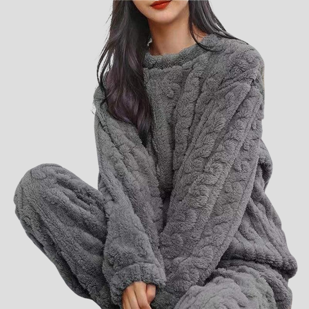 Ensemble pyjama en molleton pour femme