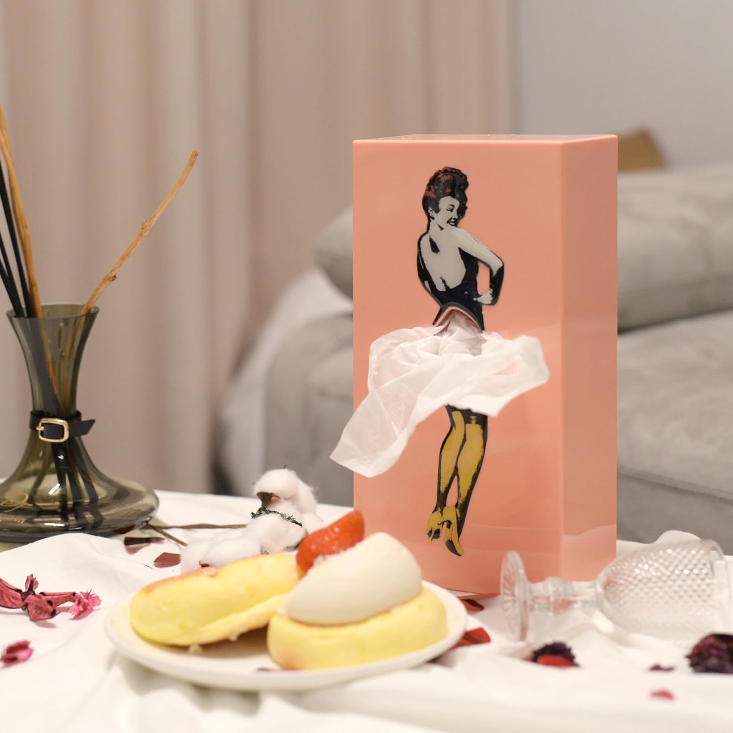 TissuChic - Distributeur de Mouchoirs Vintage avec Effet Flottant Amusant