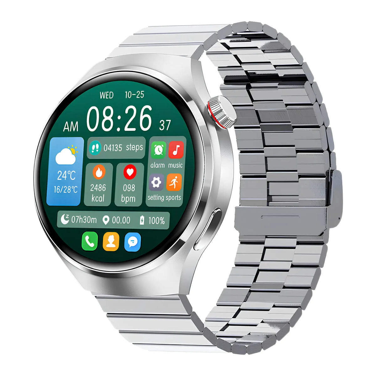 SmartTech - Montre Connectée Élégante avec Suivi de Santé et GPS
