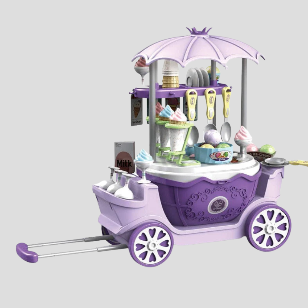 Chariot à glaces jouet avec accessoires