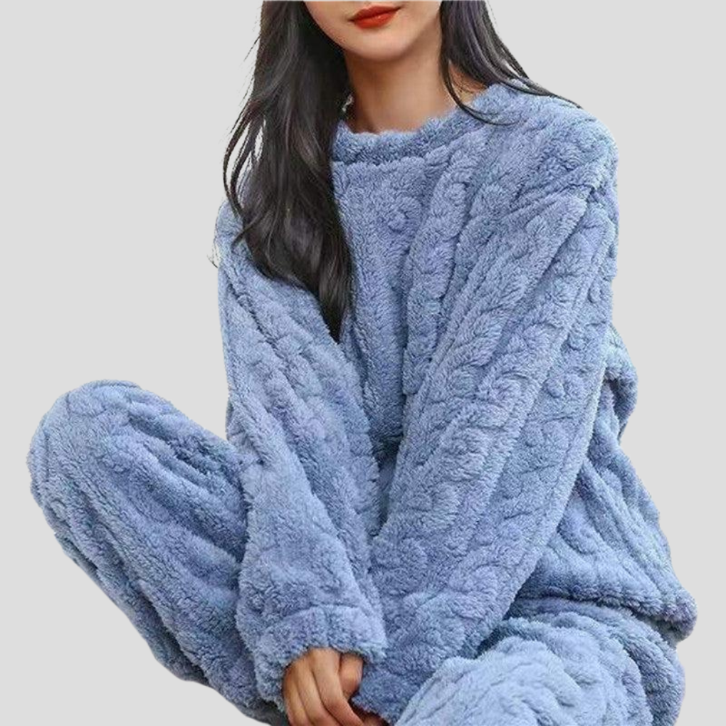 Ensemble pyjama en molleton pour femme