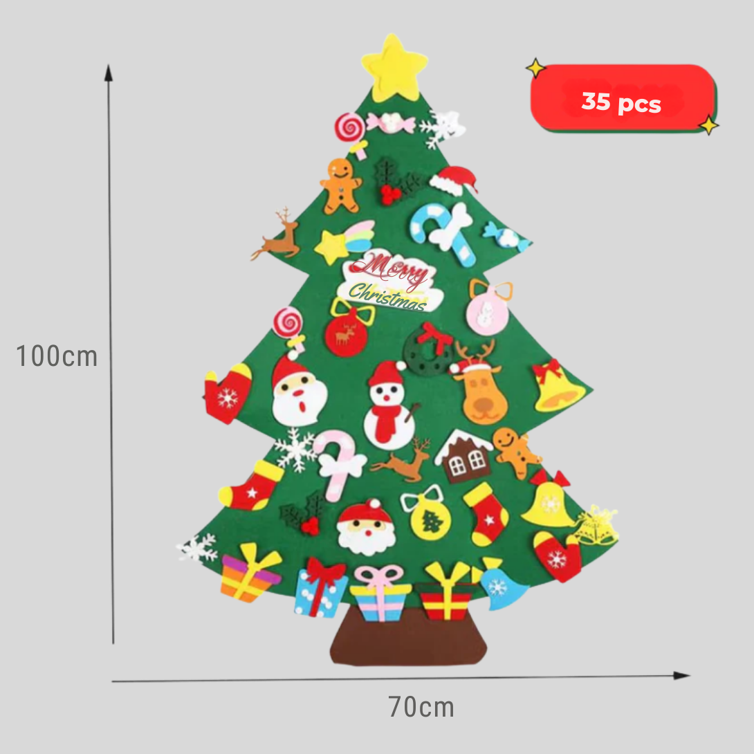 Arbre de Noël Montessori en Feutre