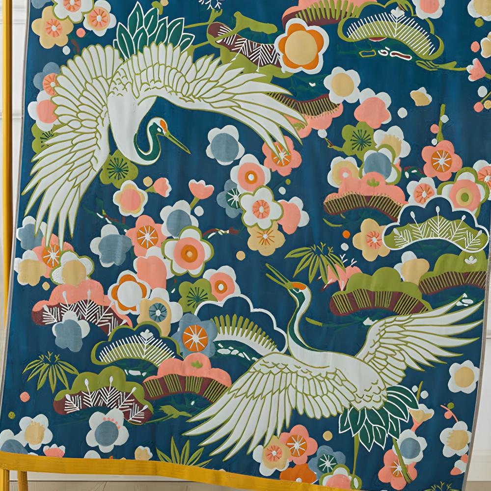 Serviette de Bain Lush Flower Cranes