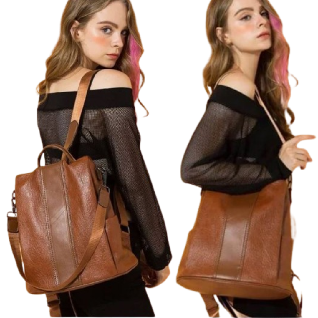 StylishSafe - Sac à dos Anti-Dérobement en Cuir