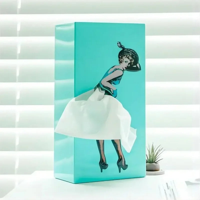 TissuChic - Distributeur de Mouchoirs Vintage avec Effet Flottant Amusant