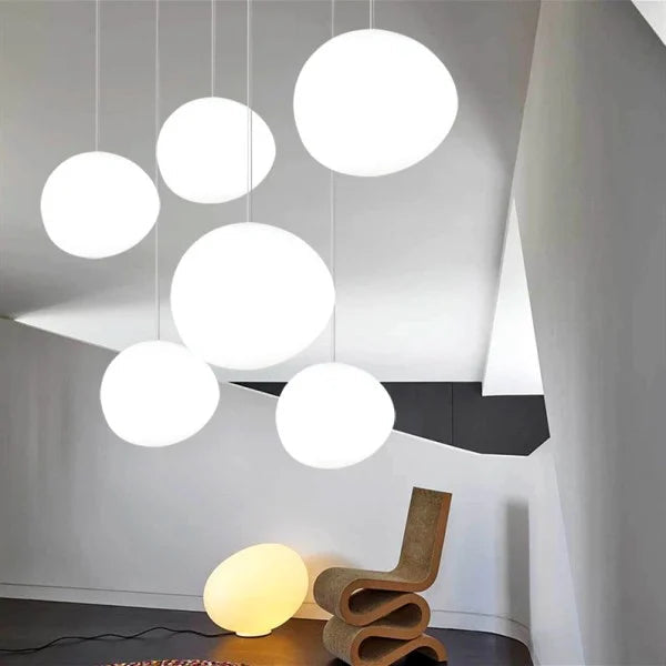 LumièreZen - Suspension en Verre Soufflé pour Une Ambiance Douce