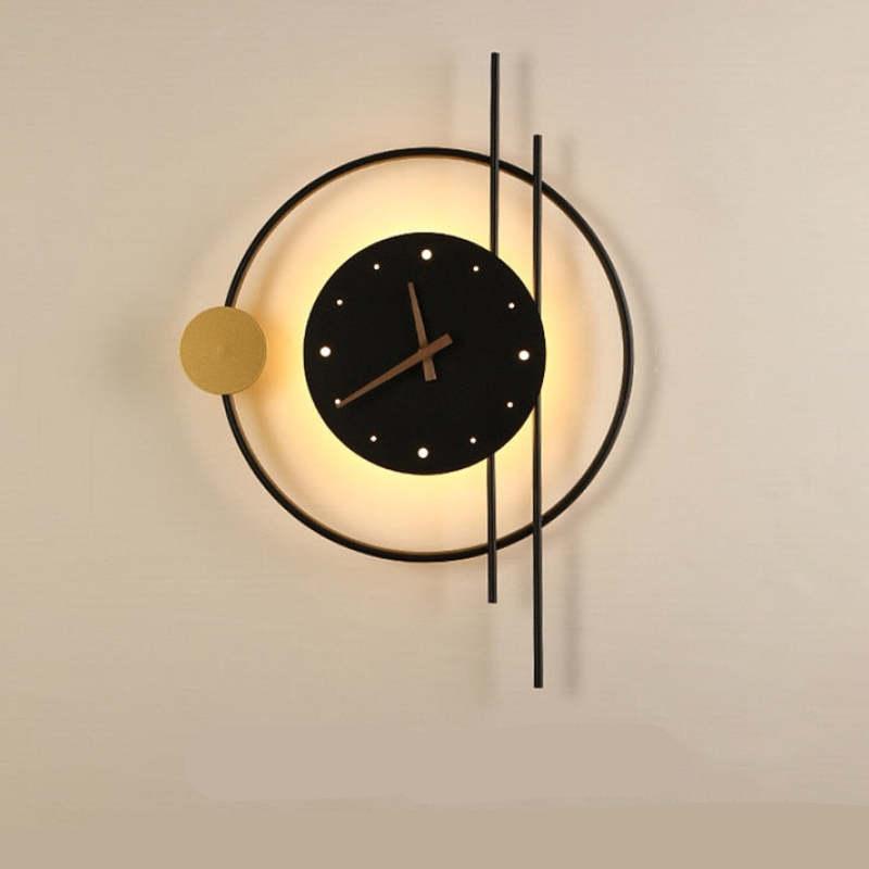 LumiTime - Horloge Mural Chic avec Éclairage LED