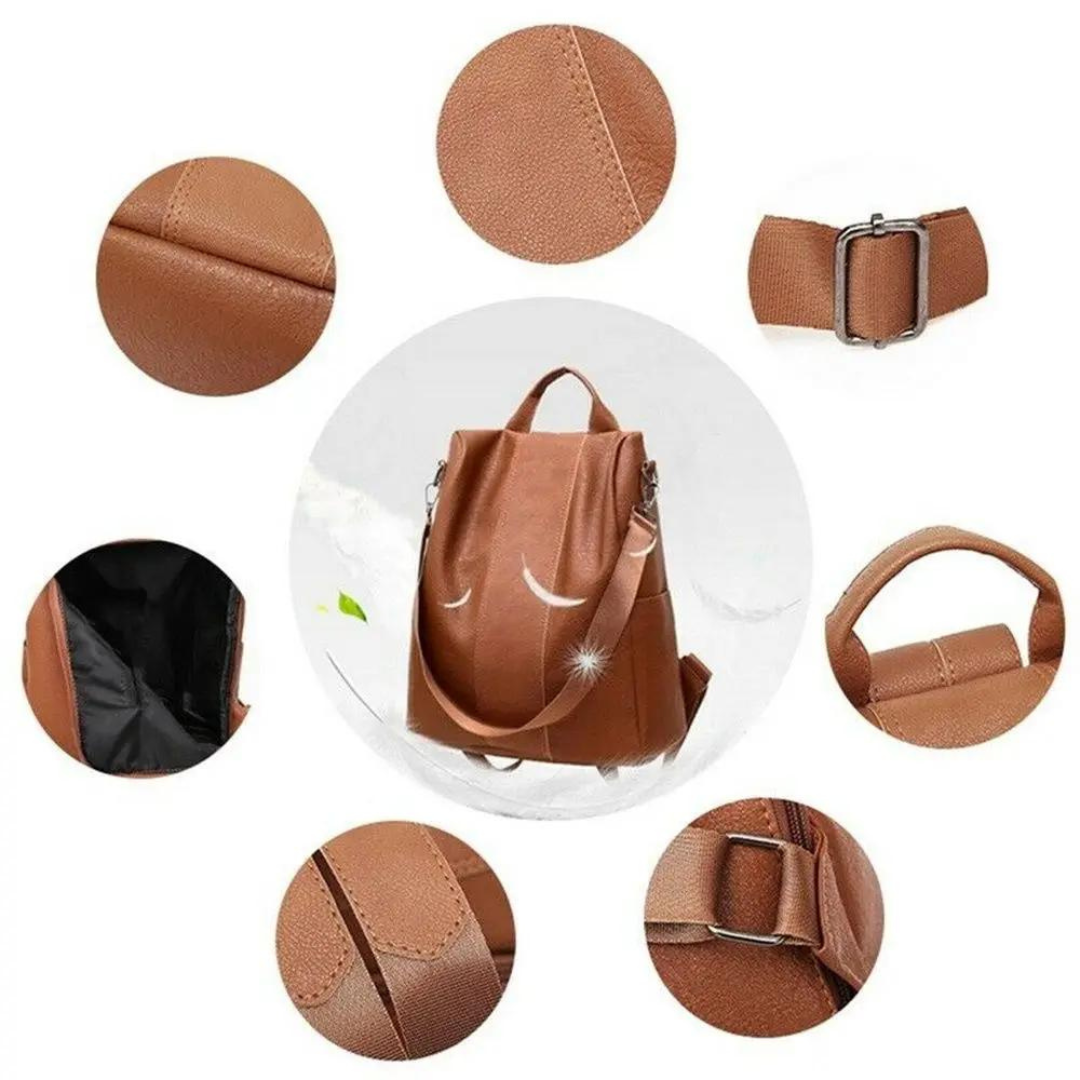 StylishSafe - Sac à dos Anti-Dérobement en Cuir