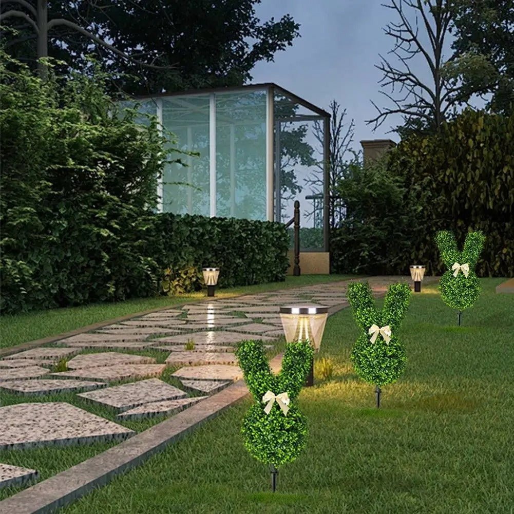 SpringVibes - Topiaire Lapin Vert pour une Déco Fraîche et Élégante