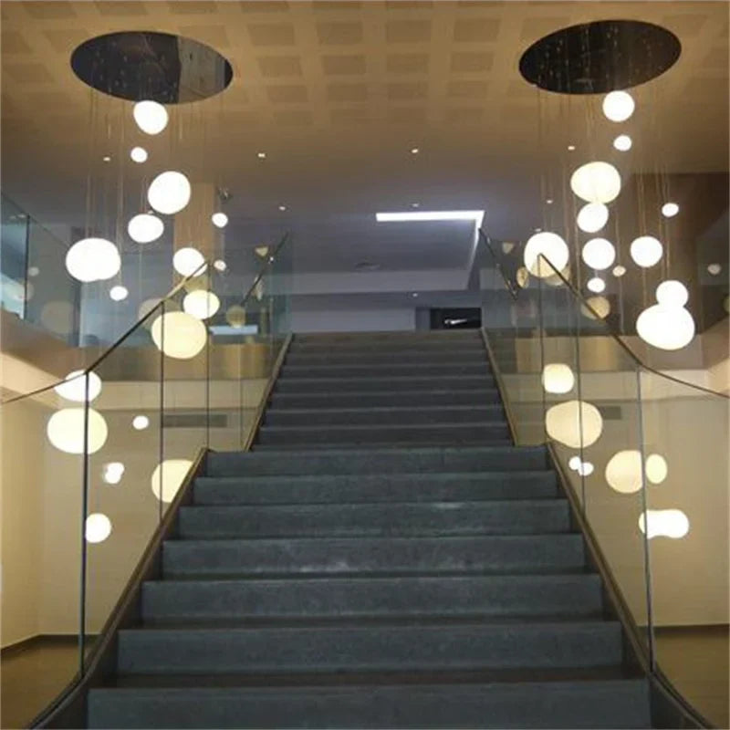 LumièreZen - Suspension en Verre Soufflé pour Une Ambiance Douce