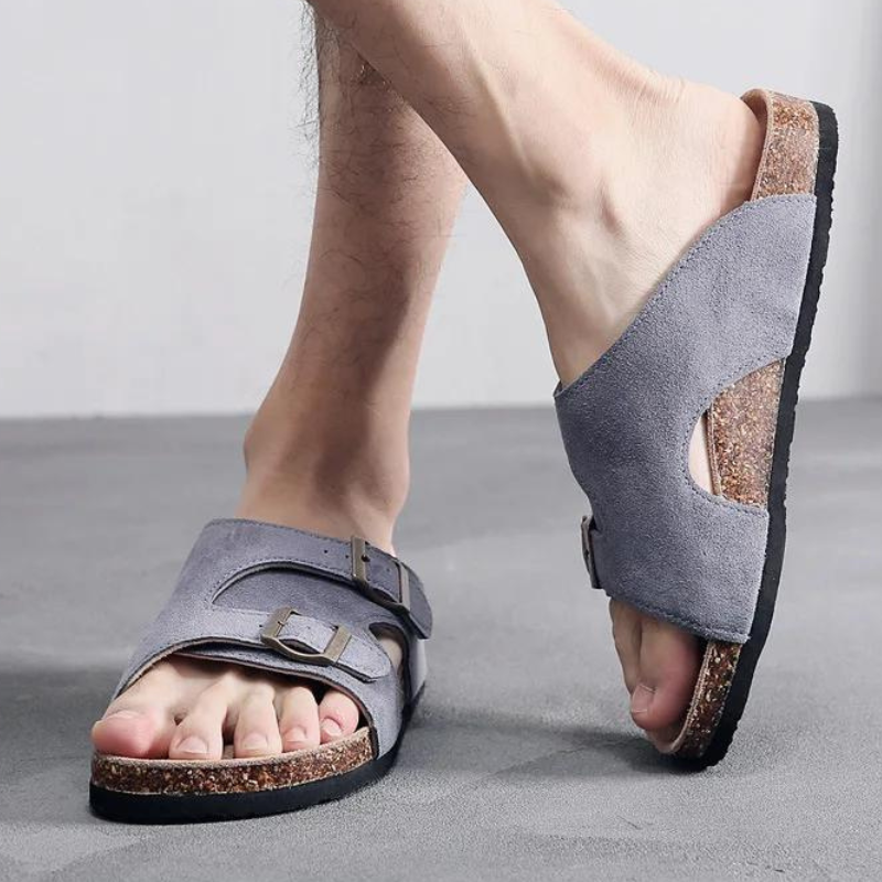 ConfortStyle - Sandales en cuir pour hommes, confort ultime et style moderne