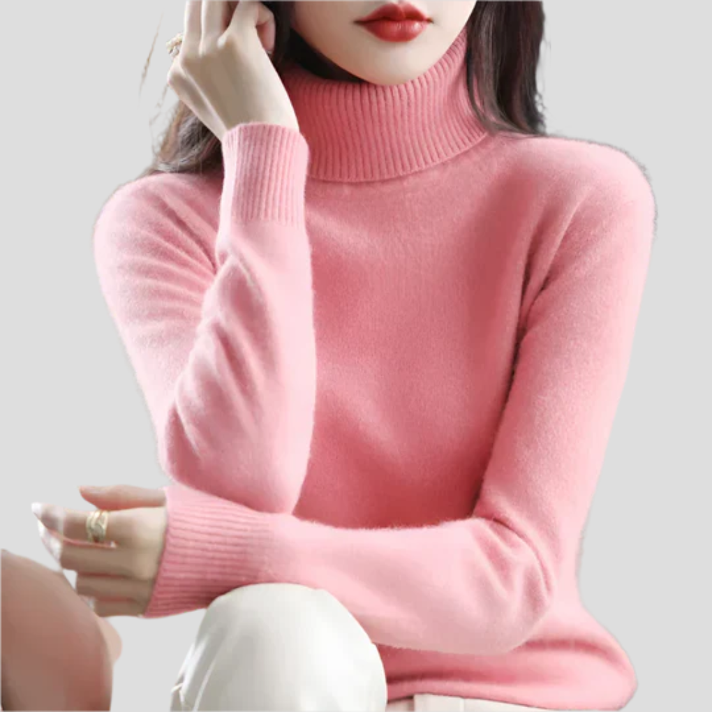 Pull à col roulé pour femme