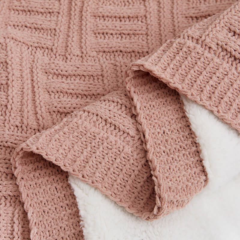 ChaleureuxCocoon - Couverture en Tricot Double Couche Épais et Doux
