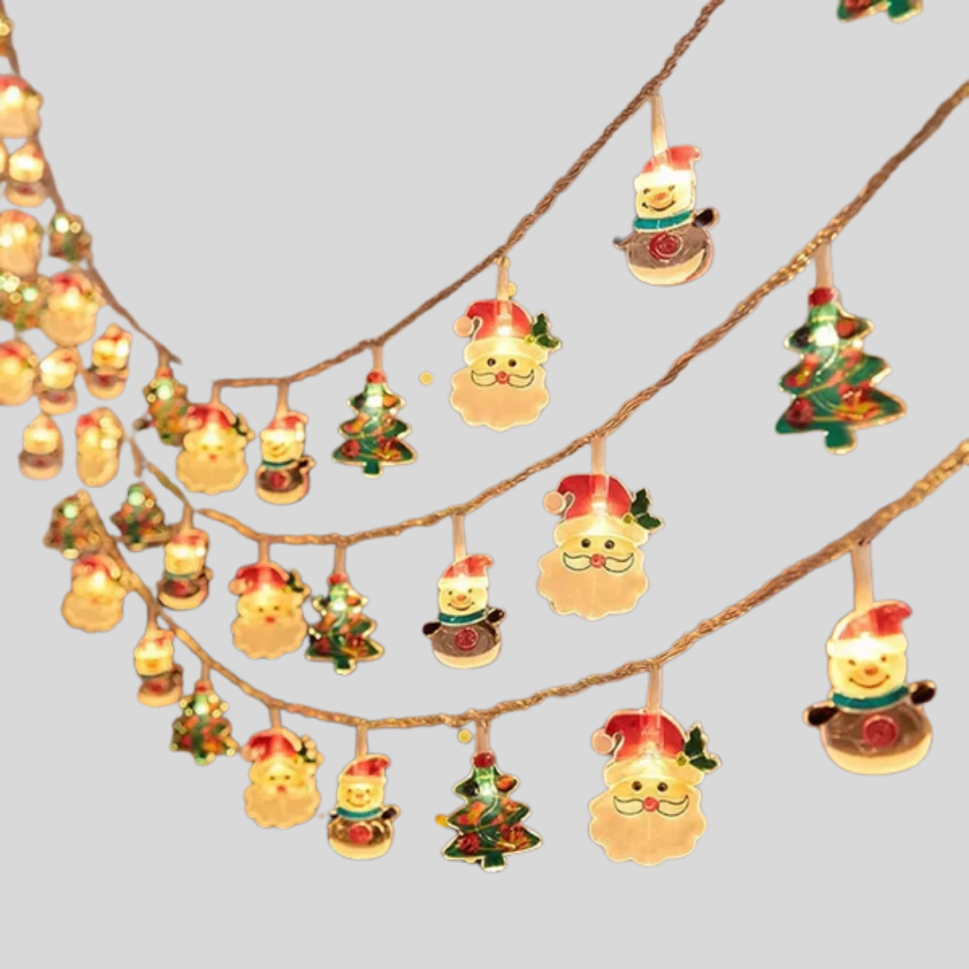 Guirlande de Lumières de Vacances Bonhomme de Neige