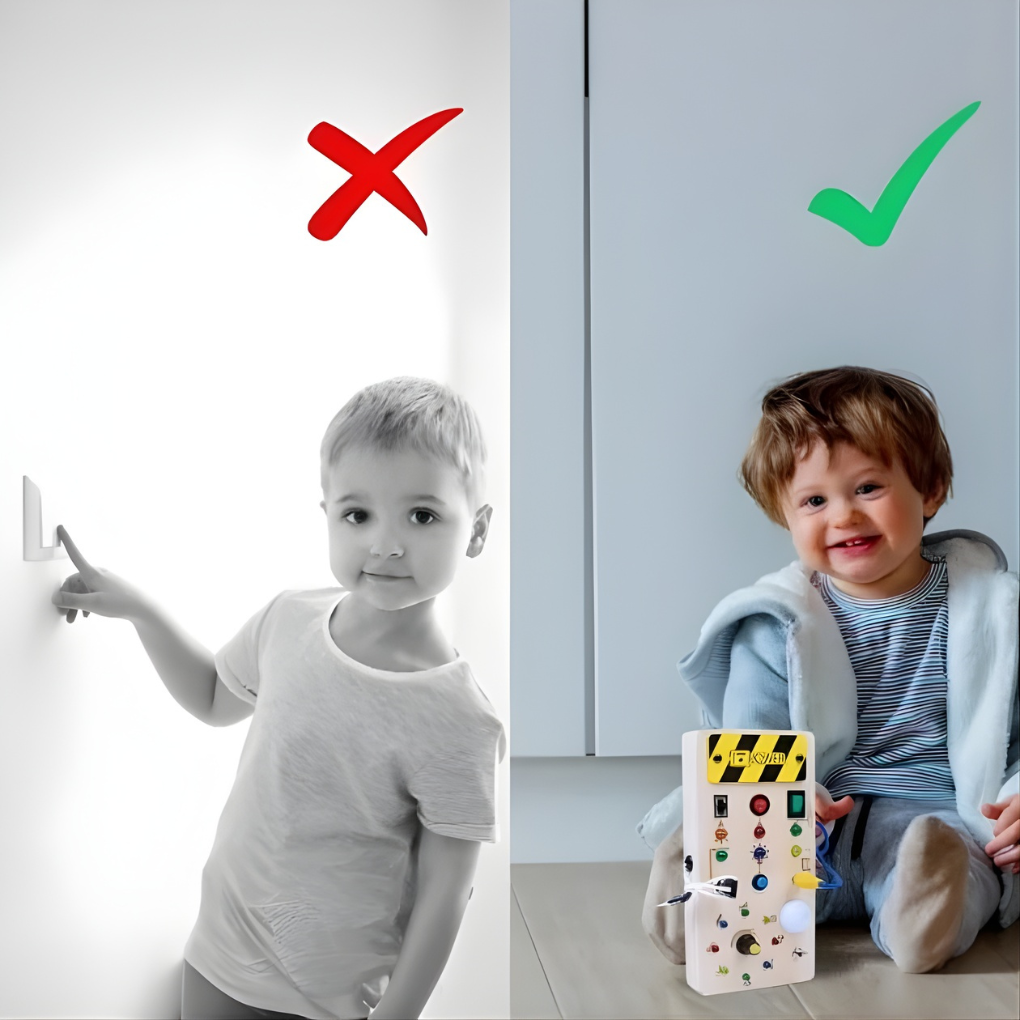 Tableau d'activités Montessori avec lumières LED