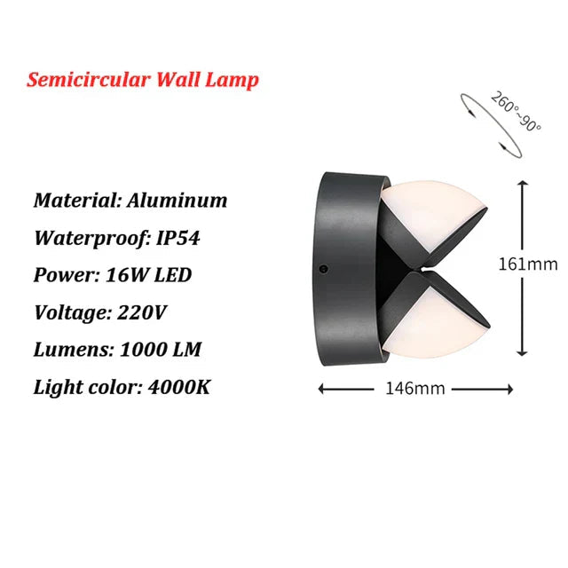 LumiPark - Applique Murale LED Moderne pour Éclairage Efficace en Extérieur