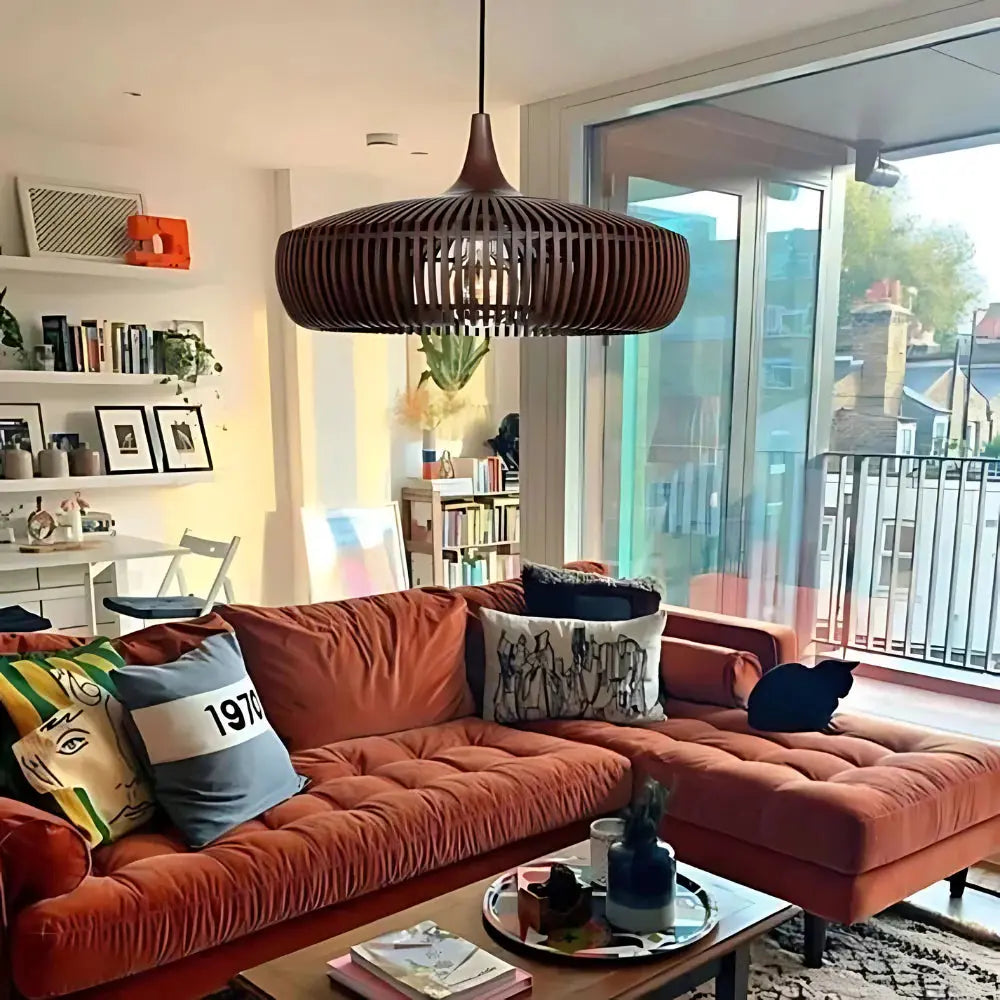 LumiereNoble - Lampe Suspendue Japandi pour une Ambiance Chaleureuse