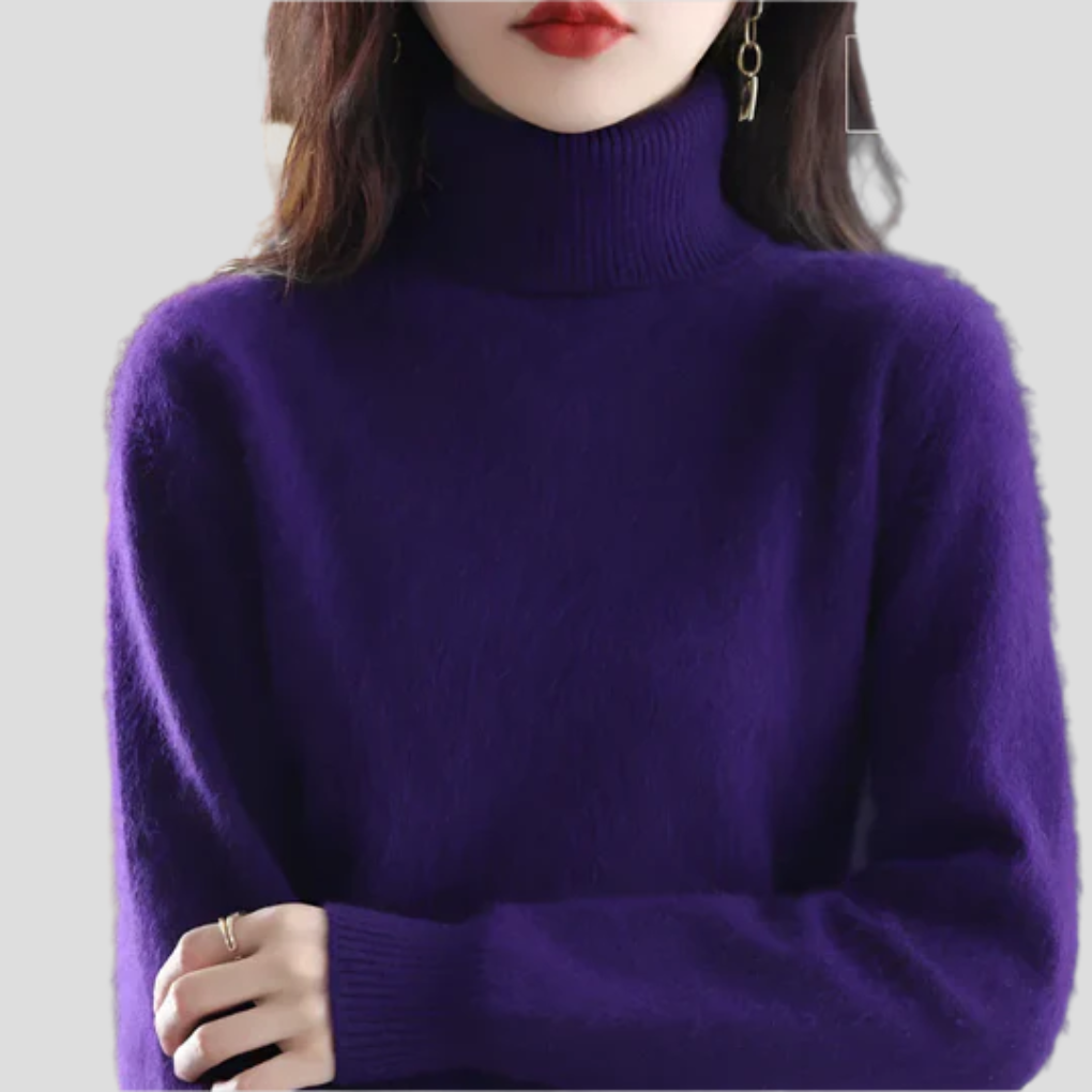 Pull à col roulé pour femme