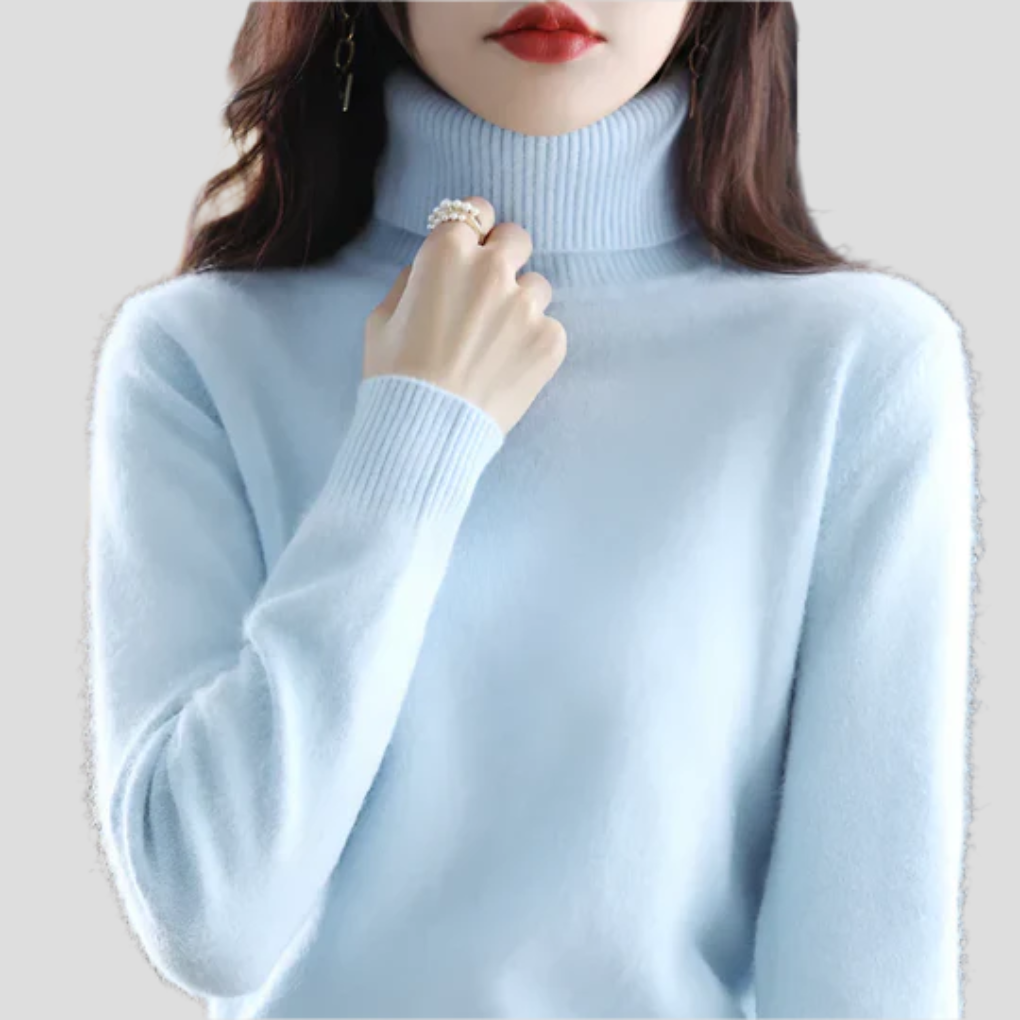 Pull à col roulé pour femme