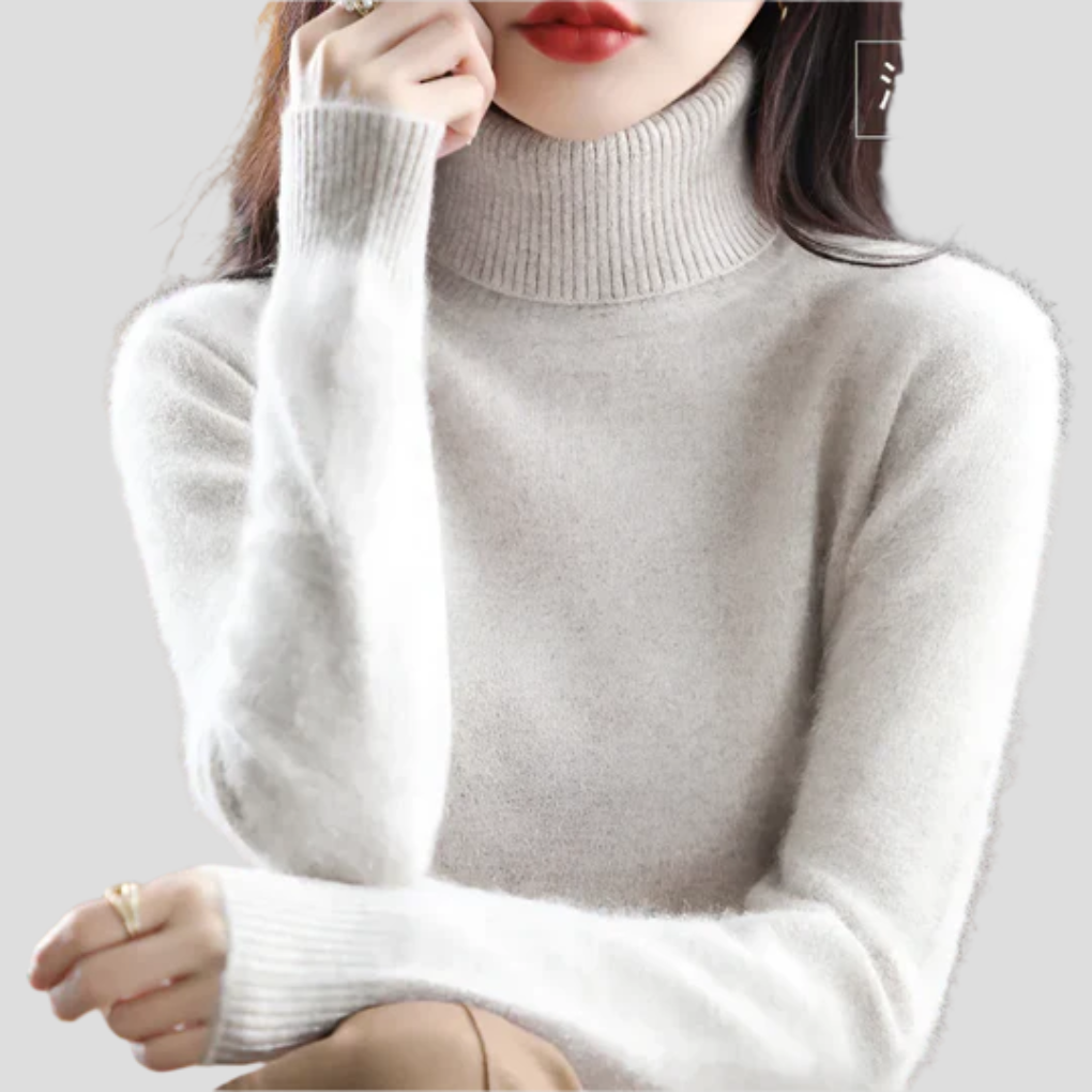 Pull à col roulé pour femme