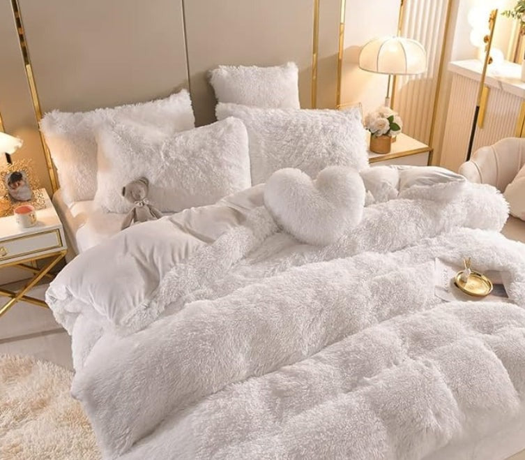 Set (5 pièces) Couvertures Hivernales en Molleton Microfibre Douce