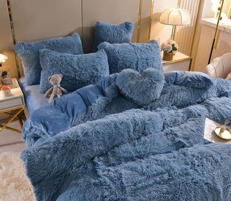 Set (5 pièces) Couvertures Hivernales en Molleton Microfibre Douce