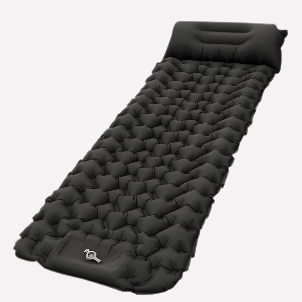 Matelas de Camping Gonflable avec Pompe Intégrée et Oreiller