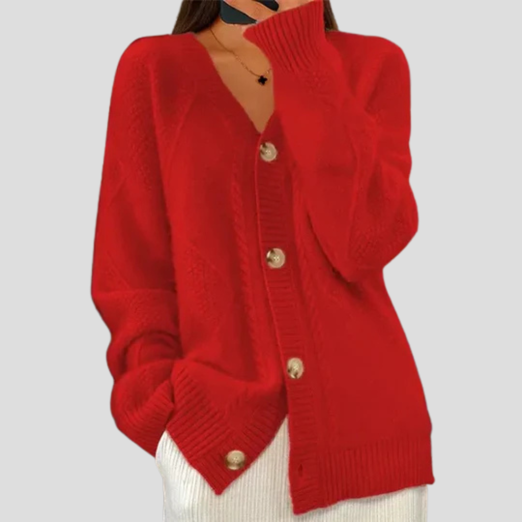 Cardigan boutonné pour femme