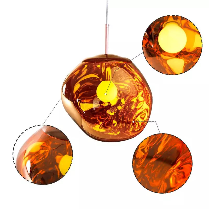 Lumière Fondante - Lampe Suspendue Designer Chic et Artistique