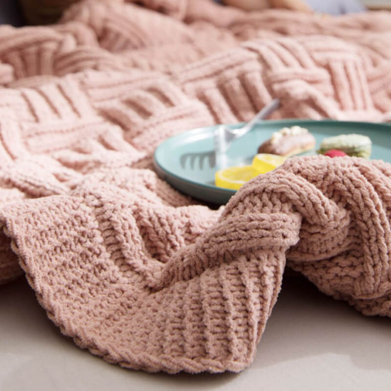 ChaleureuxCocoon - Couverture en Tricot Double Couche Épais et Doux
