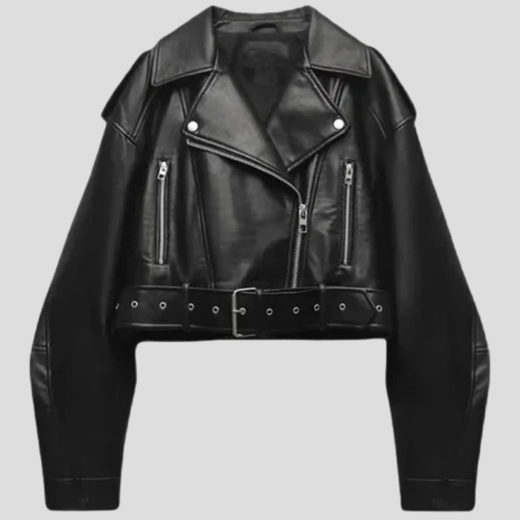 Veste courte ceinturée pour femme