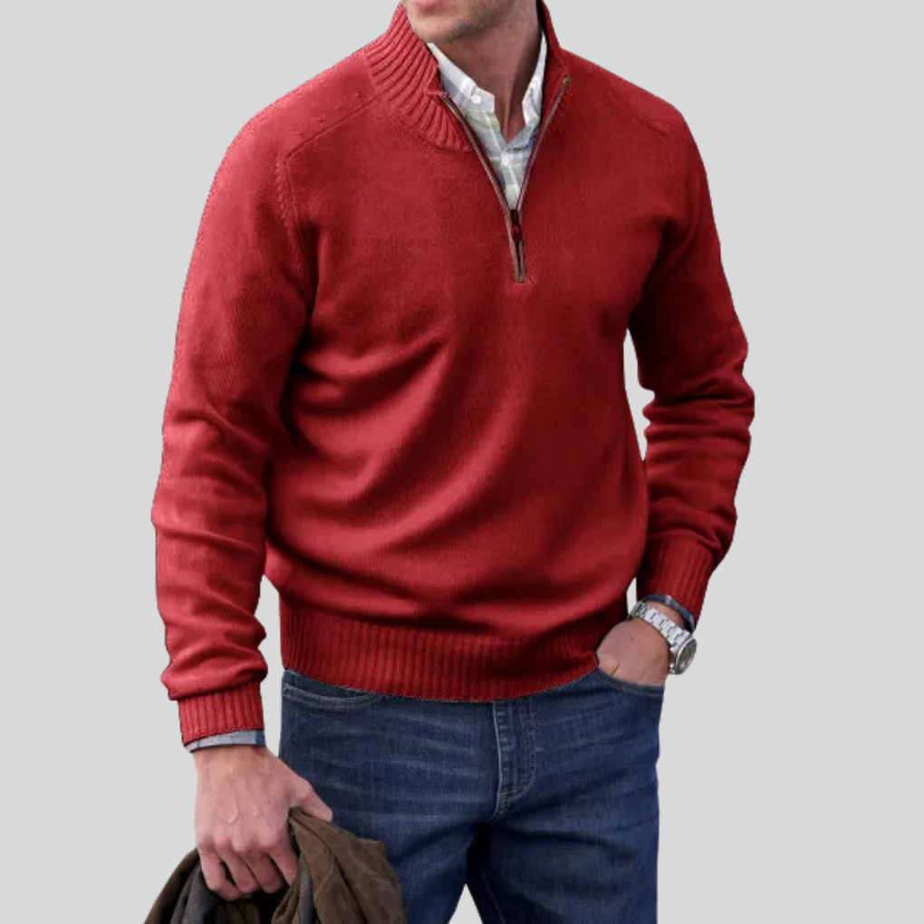 Pull à fermeture éclair pour homme